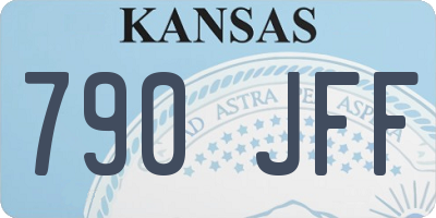 KS license plate 790JFF