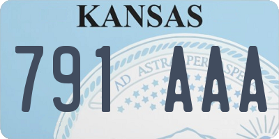 KS license plate 791AAA
