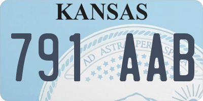 KS license plate 791AAB