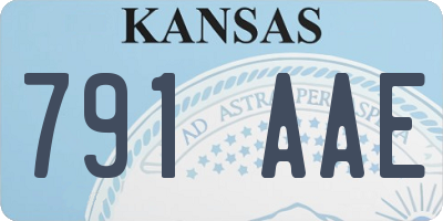 KS license plate 791AAE