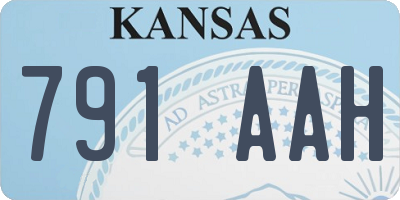 KS license plate 791AAH