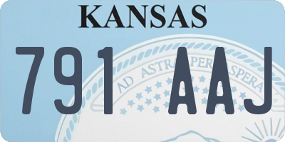 KS license plate 791AAJ
