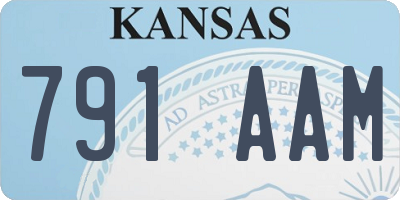 KS license plate 791AAM