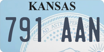 KS license plate 791AAN