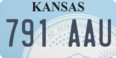 KS license plate 791AAU
