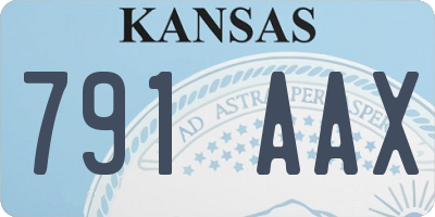 KS license plate 791AAX