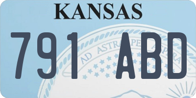 KS license plate 791ABD