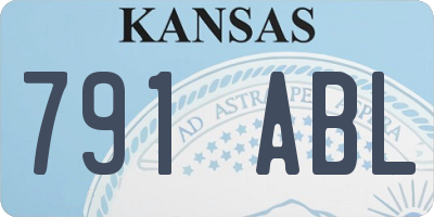 KS license plate 791ABL