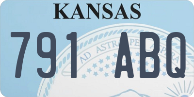 KS license plate 791ABQ