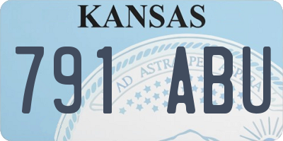 KS license plate 791ABU