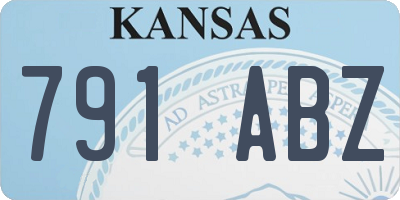 KS license plate 791ABZ