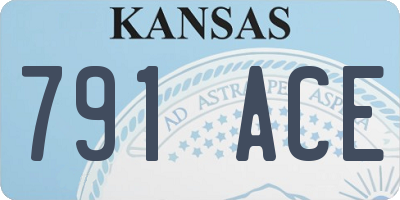 KS license plate 791ACE