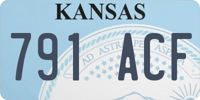 KS license plate 791ACF