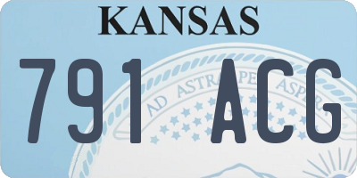 KS license plate 791ACG