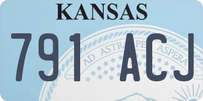 KS license plate 791ACJ