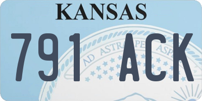 KS license plate 791ACK