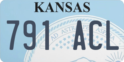 KS license plate 791ACL