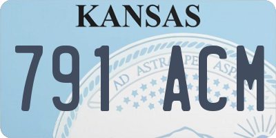 KS license plate 791ACM