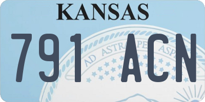KS license plate 791ACN