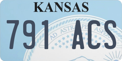 KS license plate 791ACS