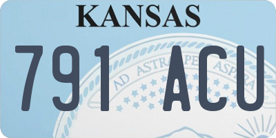 KS license plate 791ACU