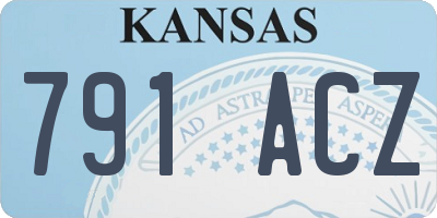 KS license plate 791ACZ