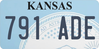 KS license plate 791ADE