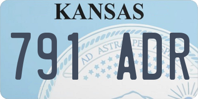 KS license plate 791ADR