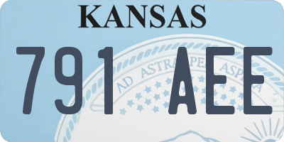 KS license plate 791AEE