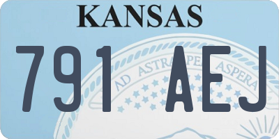 KS license plate 791AEJ