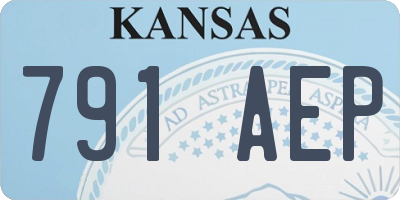 KS license plate 791AEP