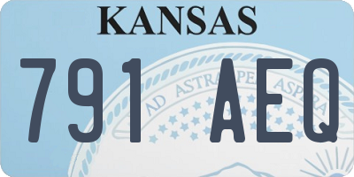 KS license plate 791AEQ