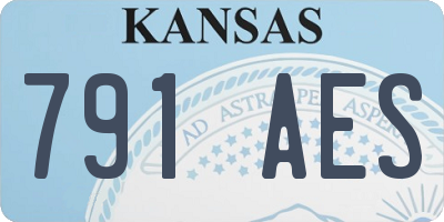 KS license plate 791AES