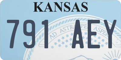 KS license plate 791AEY
