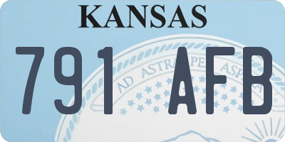 KS license plate 791AFB