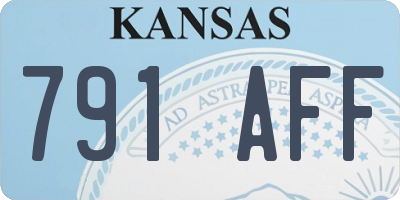 KS license plate 791AFF
