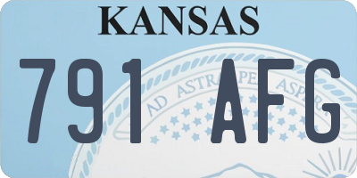 KS license plate 791AFG