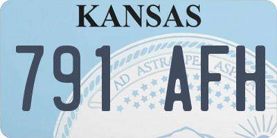 KS license plate 791AFH