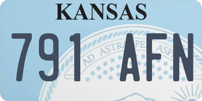 KS license plate 791AFN