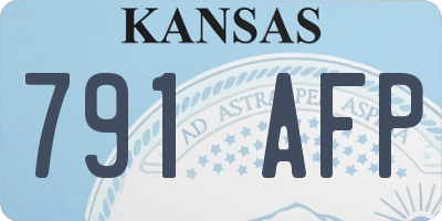KS license plate 791AFP