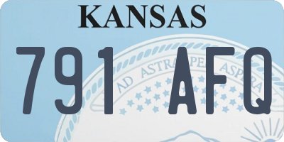 KS license plate 791AFQ