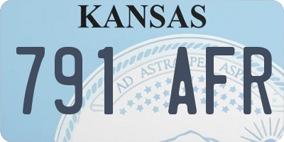 KS license plate 791AFR