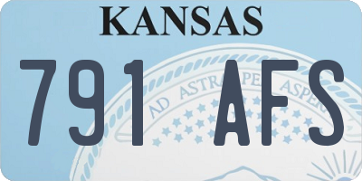 KS license plate 791AFS