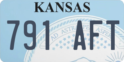 KS license plate 791AFT