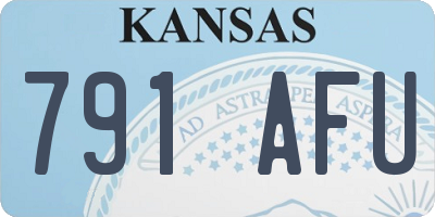 KS license plate 791AFU