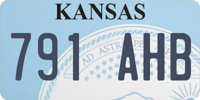 KS license plate 791AHB