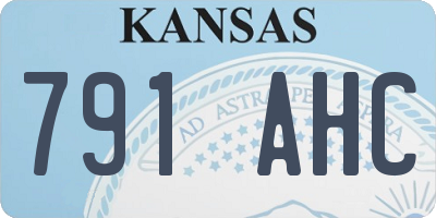 KS license plate 791AHC