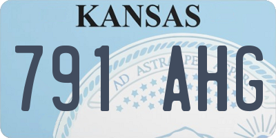 KS license plate 791AHG