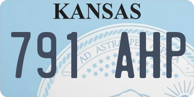 KS license plate 791AHP