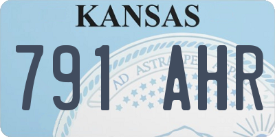KS license plate 791AHR
